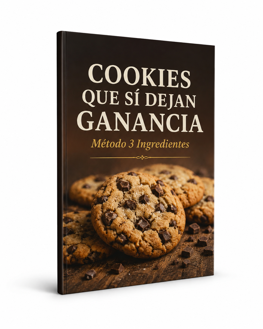 Mockup del ebook Cookies que Sí Dejan Ganancia — Método 3 Ingredientes
